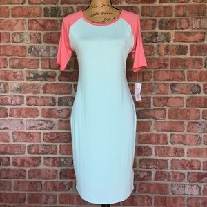 Dress LuLaRoe Julia T Shirt Dress Medium NWT! Color-block